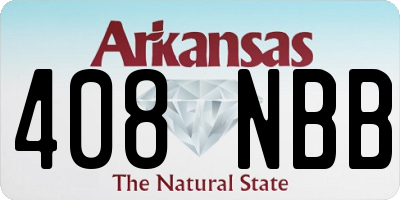 AR license plate 408NBB