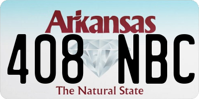 AR license plate 408NBC