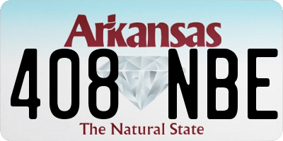 AR license plate 408NBE