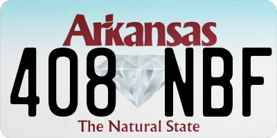 AR license plate 408NBF