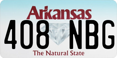 AR license plate 408NBG