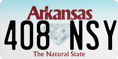 AR license plate 408NSY