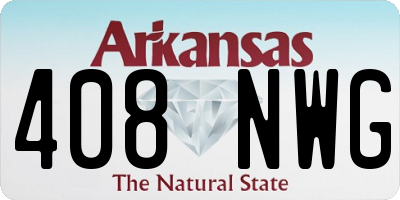 AR license plate 408NWG