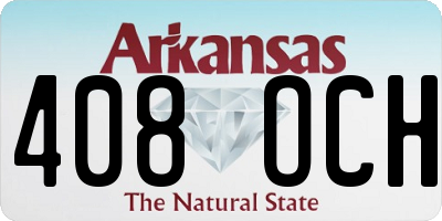 AR license plate 408OCH
