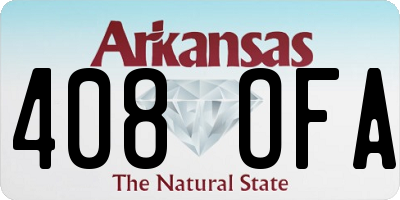 AR license plate 408OFA
