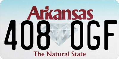 AR license plate 408OGF