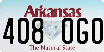AR license plate 408OGO