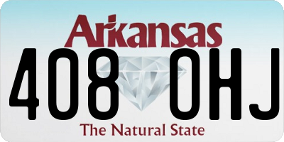 AR license plate 408OHJ