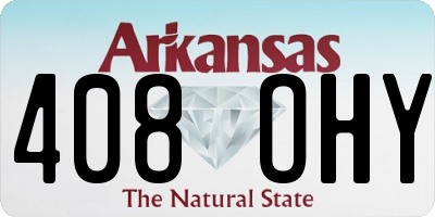 AR license plate 408OHY