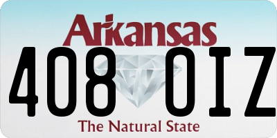 AR license plate 408OIZ