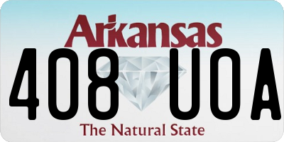 AR license plate 408UOA