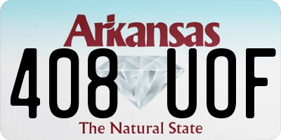 AR license plate 408UOF
