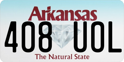 AR license plate 408UOL