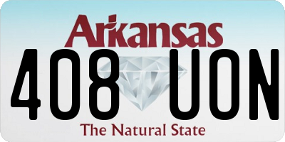 AR license plate 408UON