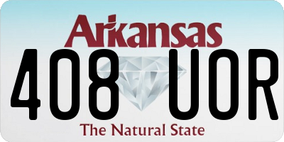 AR license plate 408UOR