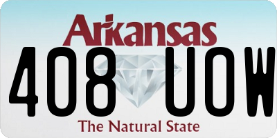 AR license plate 408UOW