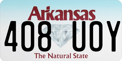 AR license plate 408UOY