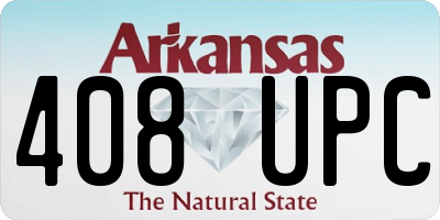 AR license plate 408UPC
