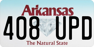AR license plate 408UPD