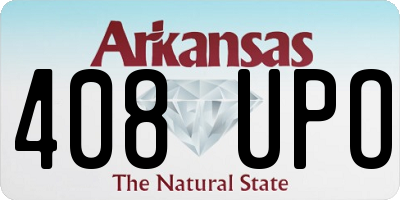 AR license plate 408UPO