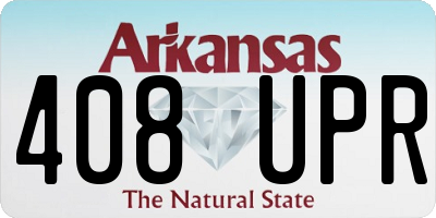 AR license plate 408UPR