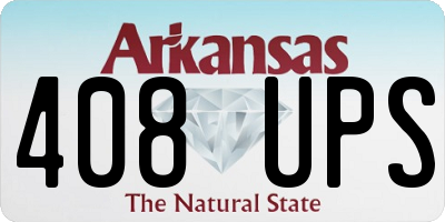 AR license plate 408UPS