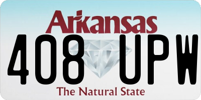 AR license plate 408UPW