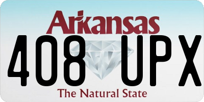 AR license plate 408UPX