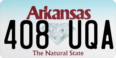 AR license plate 408UQA