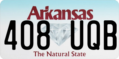 AR license plate 408UQB