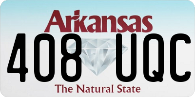 AR license plate 408UQC