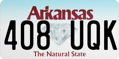 AR license plate 408UQK
