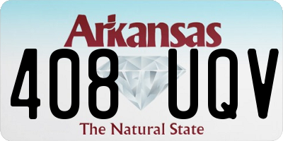 AR license plate 408UQV