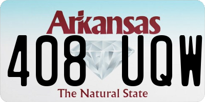 AR license plate 408UQW