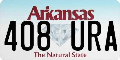 AR license plate 408URA