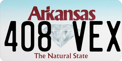 AR license plate 408VEX