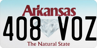 AR license plate 408VOZ