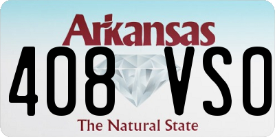 AR license plate 408VSO