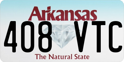 AR license plate 408VTC