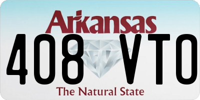 AR license plate 408VTO