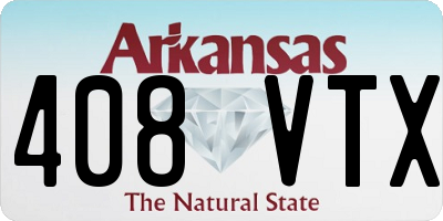 AR license plate 408VTX