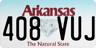 AR license plate 408VUJ