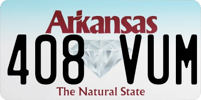 AR license plate 408VUM