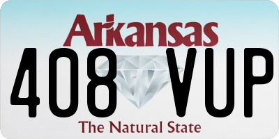 AR license plate 408VUP