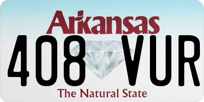 AR license plate 408VUR