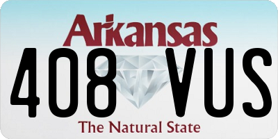 AR license plate 408VUS