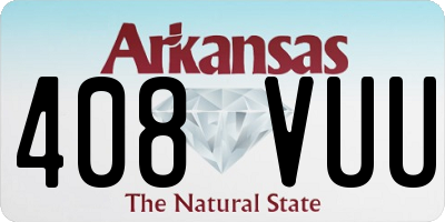 AR license plate 408VUU