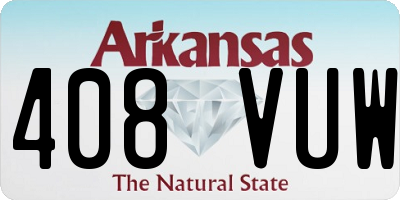 AR license plate 408VUW