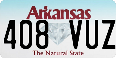 AR license plate 408VUZ
