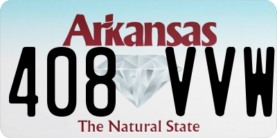 AR license plate 408VVW